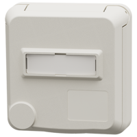 MENNEKES  Panelmonterat uttag Cepex-design SCHUKO® med märkningsfält, rent vit 4580