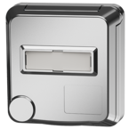 MENNEKES Panelmonterat uttag Cepex-design med märkningsfält, vit aluminium 4845ME