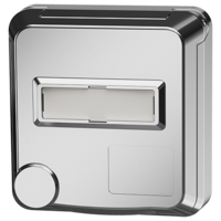 MENNEKES  Panelmonterat uttag Cepex-design SCHUKO® med märkningsfält, vit aluminium 4574ME