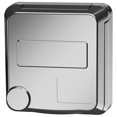 MENNEKES Jordkontakt panelmonterat uttag Cepex-design, vit aluminium 4504